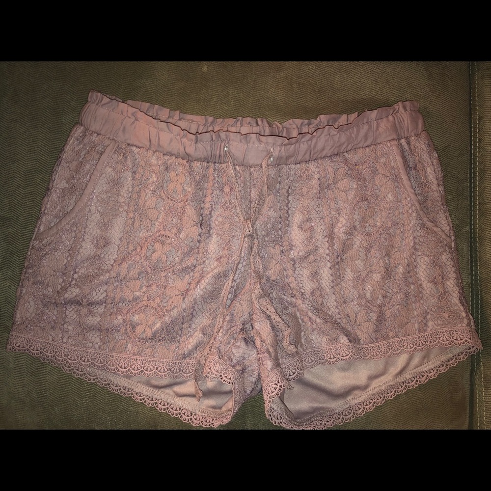 Purple Lace Shorts